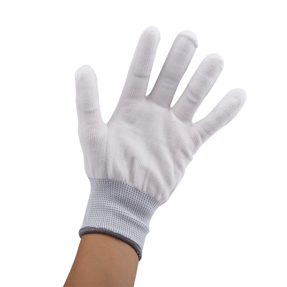 1 Pair Anti Static Antiskid Glove Pu Coated Finger Part (L) 6901324402850