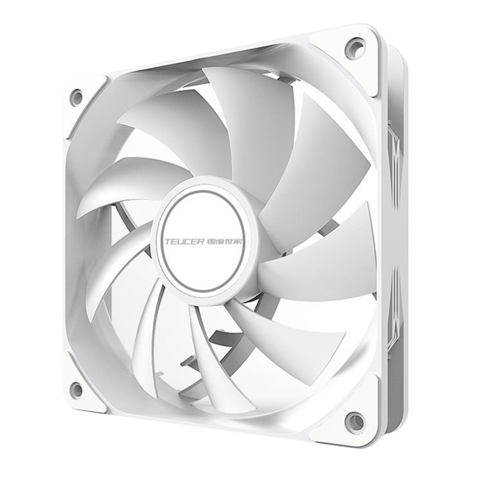 12Cm Chassis Fan Pwm Control 1800Rpm Silent Computer White 4853347124375