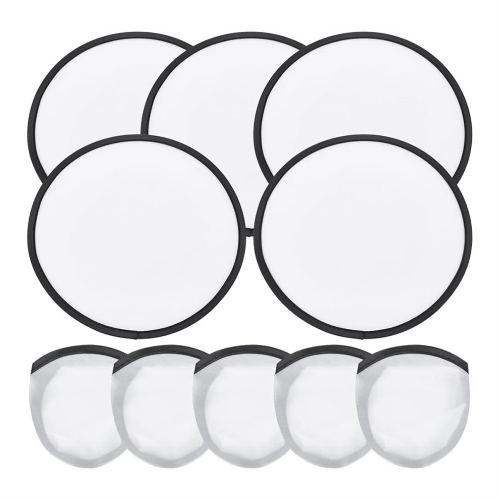 5 Pcs Foldable Flying Disc Fans with Bag for Party black-image-OPC-PHWMVJ9-NEW