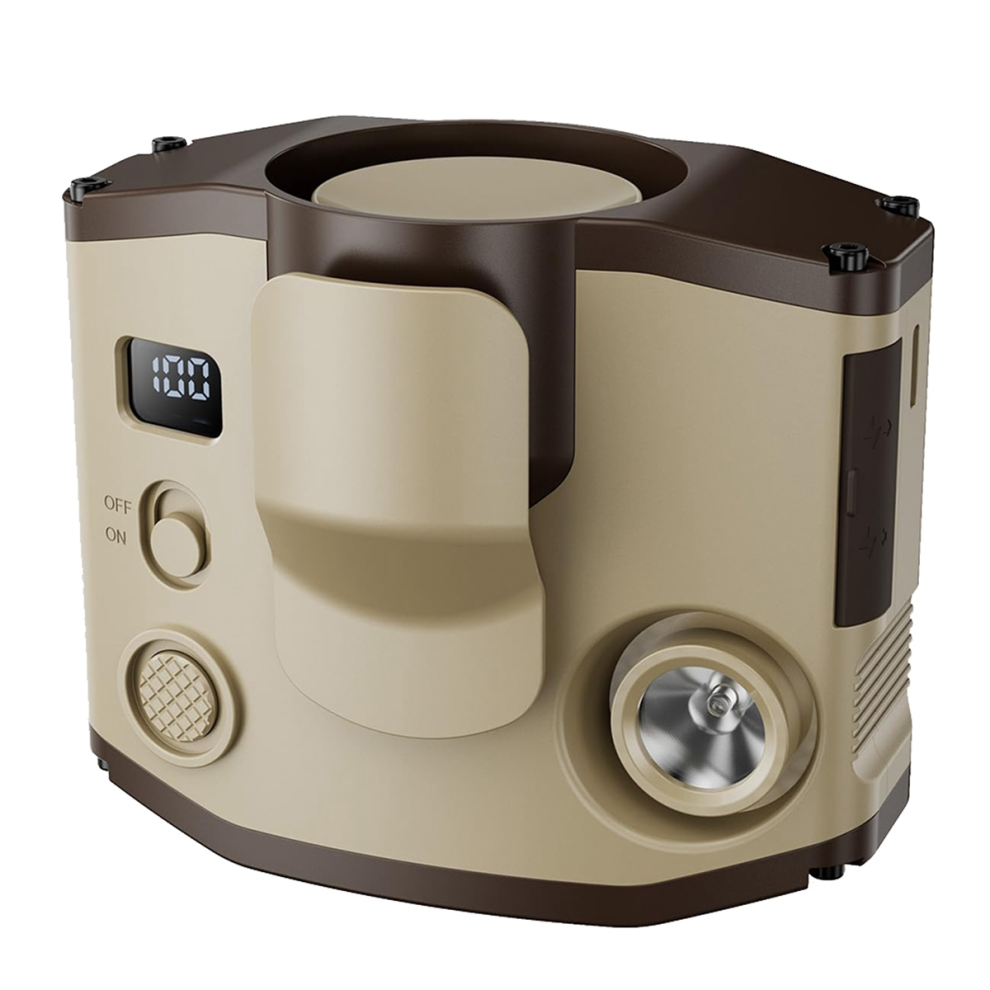 Mini Waist Clip Fan, Hand-free Wearable Necklace Fan, Khaki-image-OPC-PHWMVN7-NEW