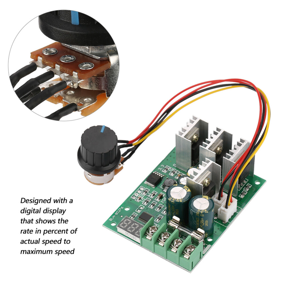 Dc6-60V 30A Digital Display 0~100% Adjustable Drive Module Pwm Dc Motor Speed Controller 4001324403115