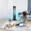 Tower Fan Mini Desktop Bladeless Fan, Student Office Home Vertical 7