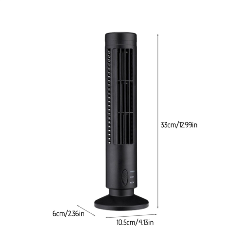 Tower Fan Mini Desktop Bladeless Fan, Student Office Home Vertical