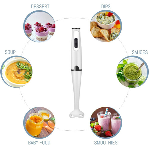 Immersion Blender 400-Watt Turbo Stick Hand Blender, Red EU Plug 2