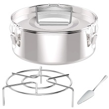 Forma para Flan Pan Flaneras, Forma para Flan de Aço Inoxidável com Tampa