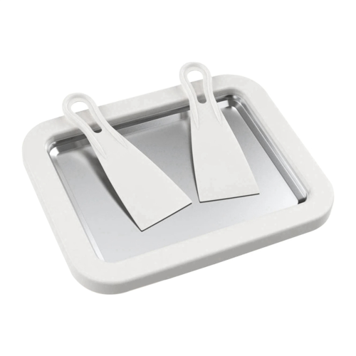 Ice Cream Maker Pan with 2 Scrapers DIY Yogurt Ice Cream Maker