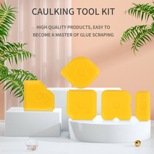 5Pcs Scraper Tool Kit Remover Silicone Joint Filler Smoothing Spatula 1