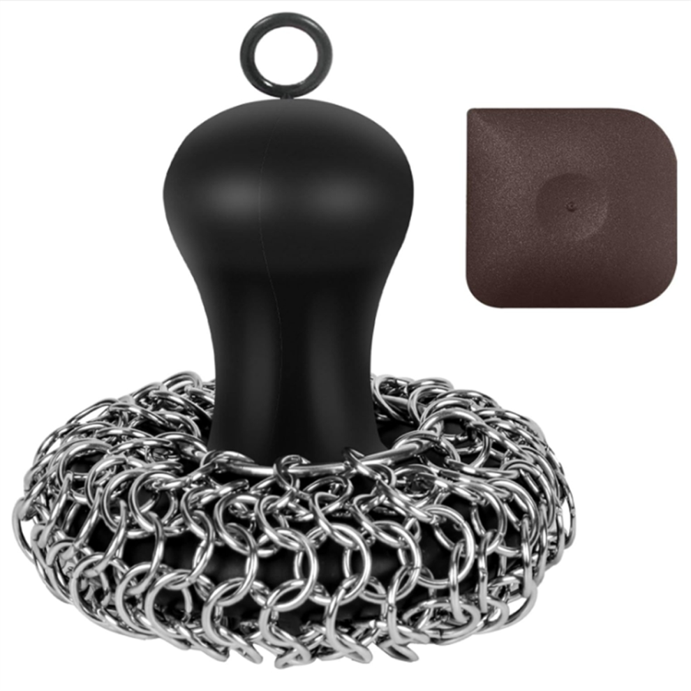 Cast Iron Cleaner Chainmail Scrubber, 316 Chain Mail Scrubber-image-OPC-PHWMYST-NEW