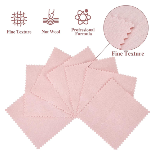 Pano de limpeza de joias 100PCS, pano de polimento profissional 2