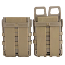 ABS Fast Double Magazine Pouch Molle Strike System For 5.56 Mags (tan)