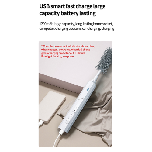 Rechargeable Automatic Bottle Cleaner Brush Set with Drying Rack 1