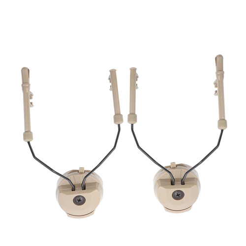 2pcs Suspension Headset Support Helmet Rail Adapter (Tan)