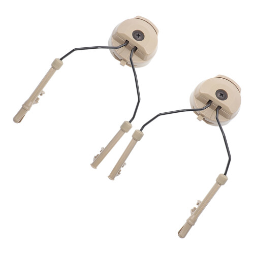 2pcs Suspension Headset Support Helmet Rail Adapter (Tan) 2