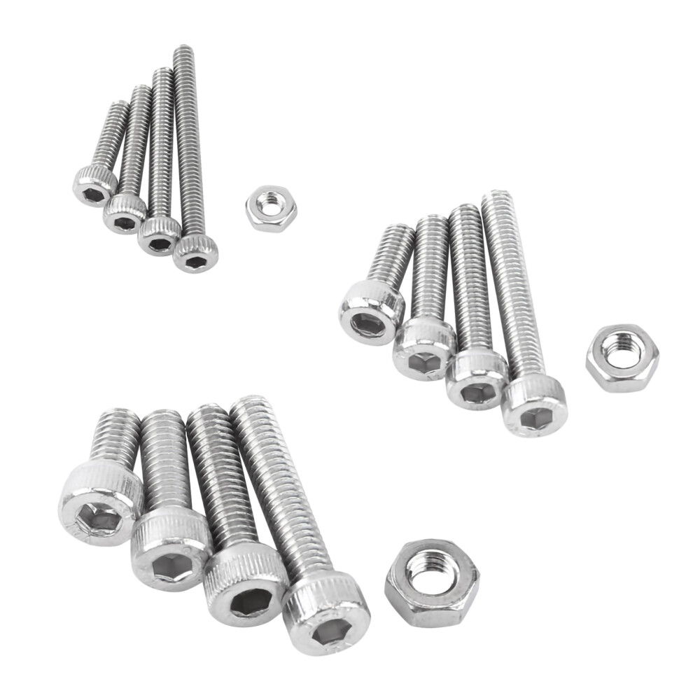 480Pcs M2 M3 M4 Stainless Steel Ss304 Hex Socket Cap Head Screws And Nuts Assrotment Set 3041324405406