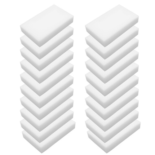 20 peças de esponja mágica multiuso 10 cm  6 cm  2 cm (branca)