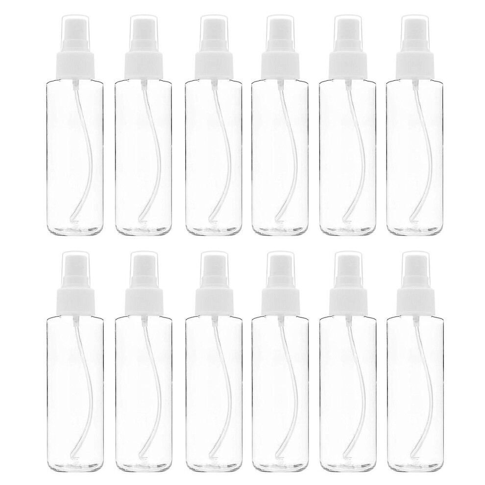 12 Pack Clear Bottles 120 Ml with Pump Cap, Reusable-image-OPC-PHWMZDM-NEW