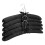 15 Inch Large Satin Padded Hangers,Silk Hangers (Black,5 Pack) 1