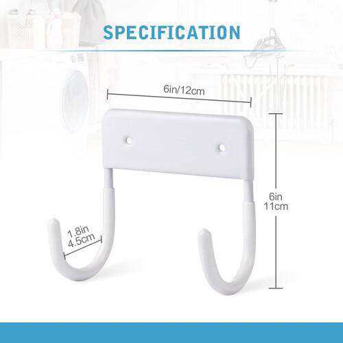 Wall Mounted Holder, Large & Small Ironing Board (Matte White) 2