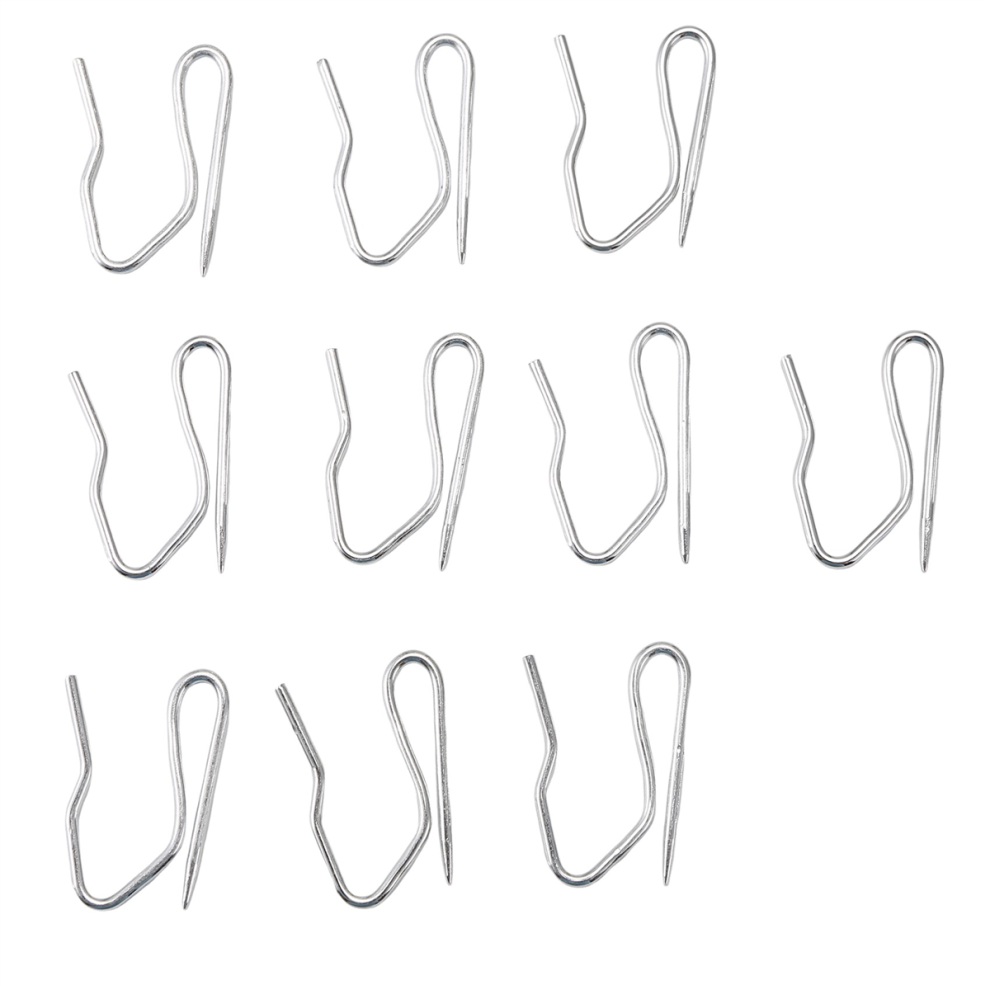10pcs Curtain Drapery Pin Hooks - Silvery-image-OPC-PHWN2B6-NEW