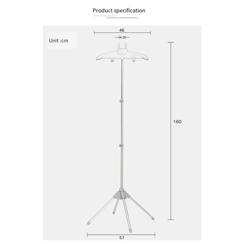 Display Stand Clothes Hanger Foldable Tripod Steamer Rack Gray 2