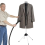 Display Stand Clothes Hanger Foldable Tripod Steamer Rack Gray 2