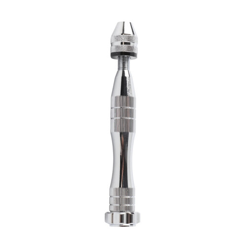 Silver Color Wide Grasp Range Chuck Hand Twist Drill With 10 HHS Drill Bits Wood Drilling Tool 2