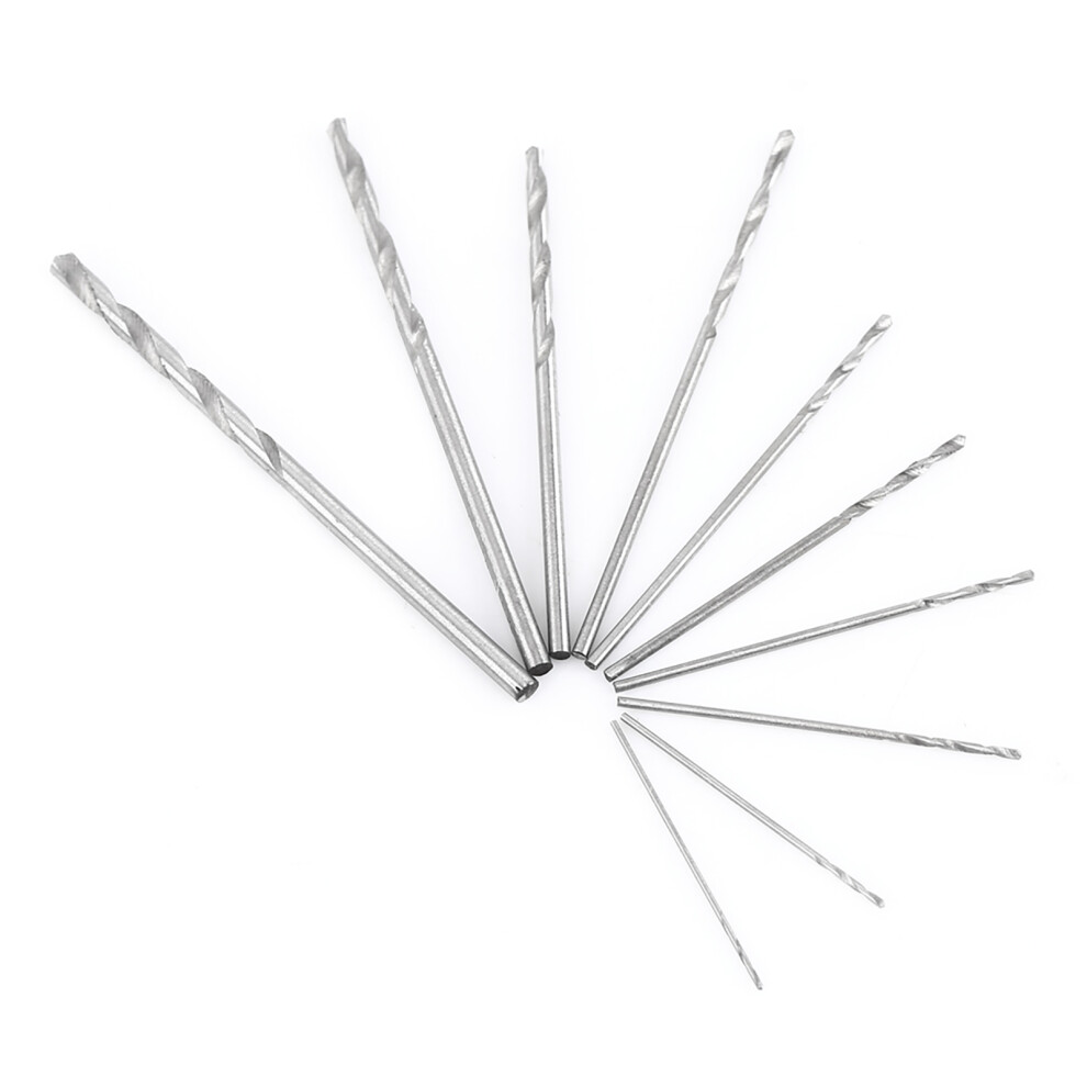 Silver Color Hand Twist Drill With 10 HHS Drill Bits Drilling Tool for PCB Watch Repair-image-OPC-PHWN2N6-NEW