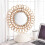 40Cm Nordic Wicker Wall-Mounted Mirror Rattan Round Home Wall Hanging 3