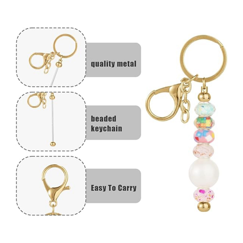 Beadable Keychain Bars Beadable Blanks DIY Bead Bar Keychain Kit B 1