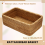 Hand-Woven Rectangular Rattan Wicker Basket Kitchen Household Tools-L 4