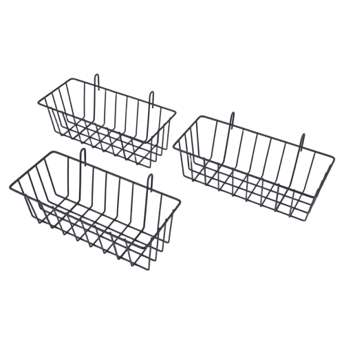 3 Pcs Wall Grid Panel Wire Basket,for Cabinet & Pantry Organization 1