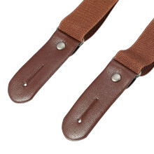 Adult Button Buckles Suspenders Adjustable Belts Pants Trousers Braces Elasticity Strap Brown