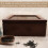 Caja de té de madera con 9 compartimentos para bolsitas de té - color vino tinto 3