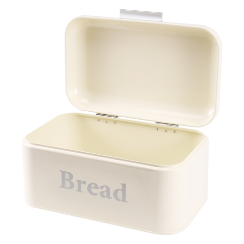 Vintage Bread Box Cupboard Iron Snack Box Desktop Storage Box White 2