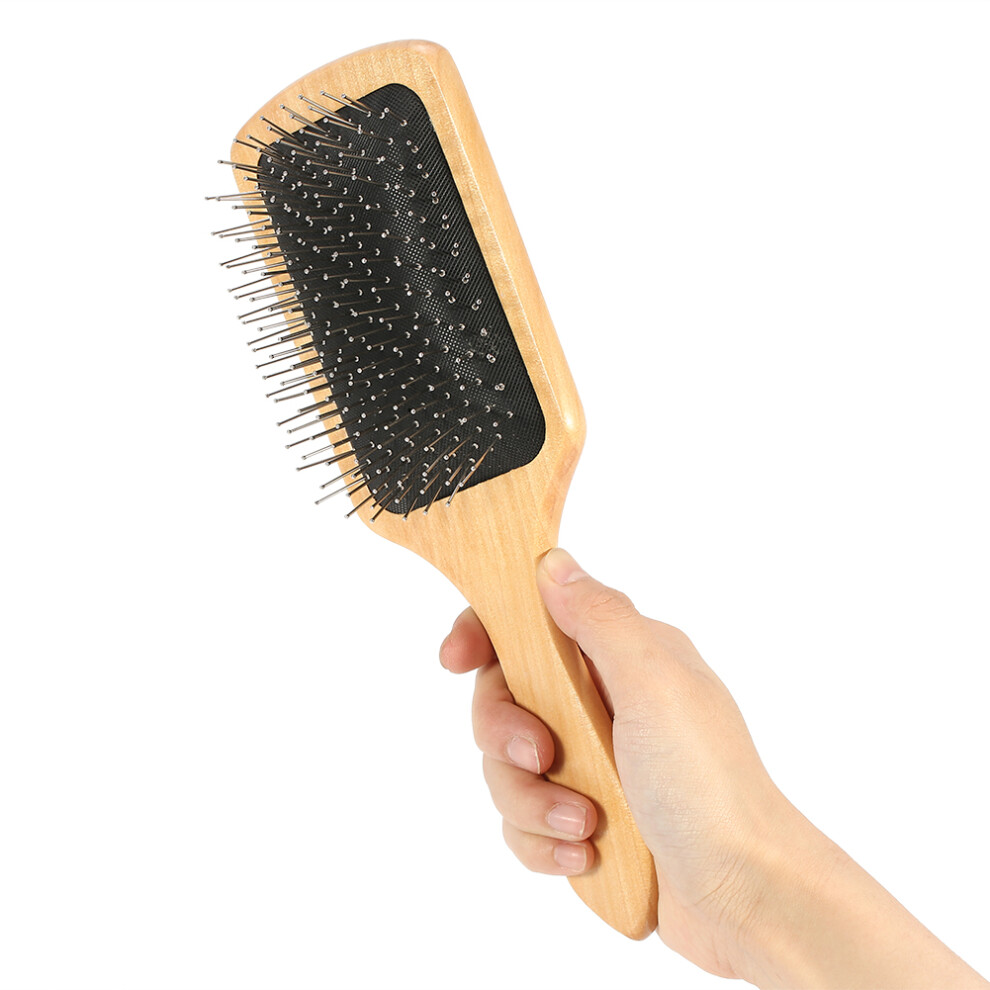Unisex Simple Lady Female Wood Steel Needle Hairdressing Hair Care Healthy Scalp Massage Comb