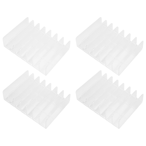 Suporte para CD de acrílico transparente com 4 peças e suporte para CD e DVD com presilhas 2