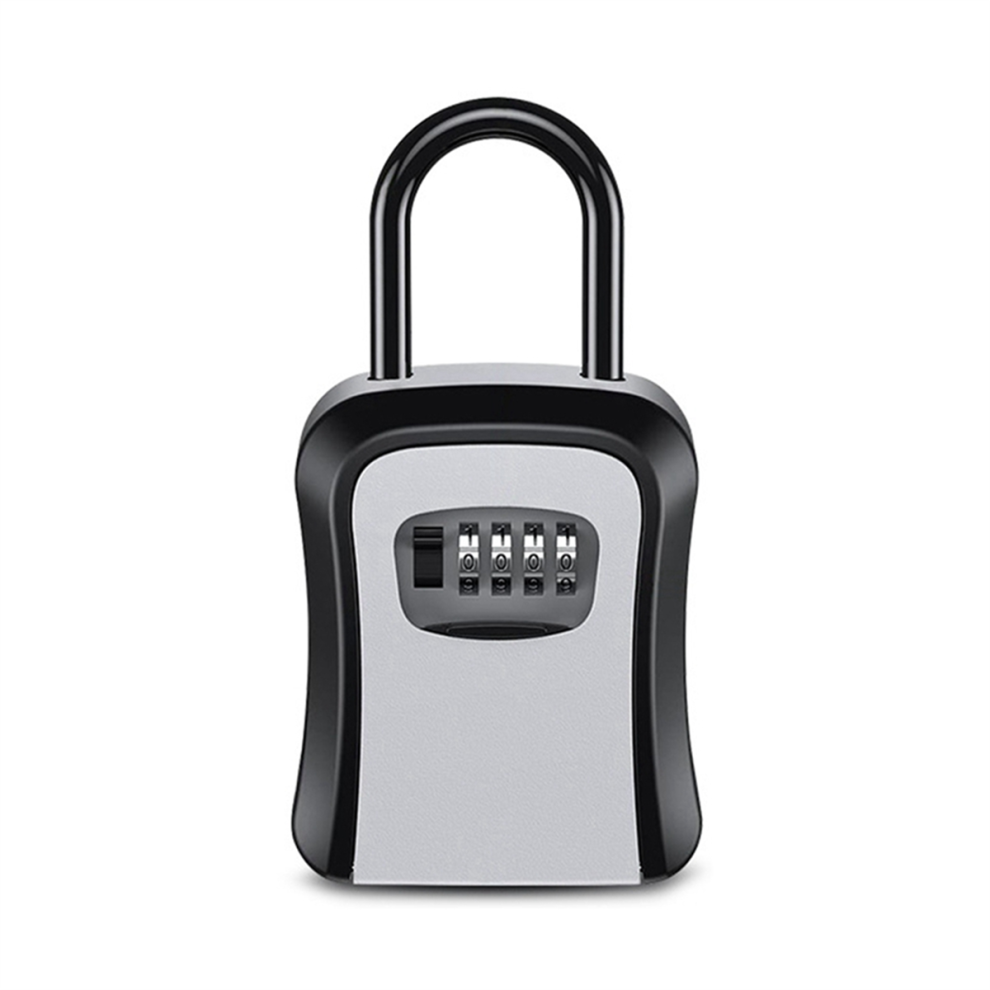 Outdoor Password Key Extended Locking Hook 4 Digit Code Box Grey 4853862831499