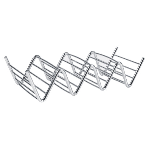 1Pc Practical Taco Holder 4 Wave Shape Stainless Steel Food Rack Hard Shells Kitchen Tools 1