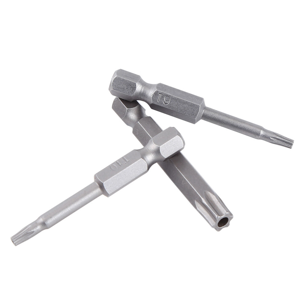 12Pcs 1/4 Inch Shank 50Mm S2 Steel Magnetic Star Head Screwdriver Bits Set T5-T40 7901324408110