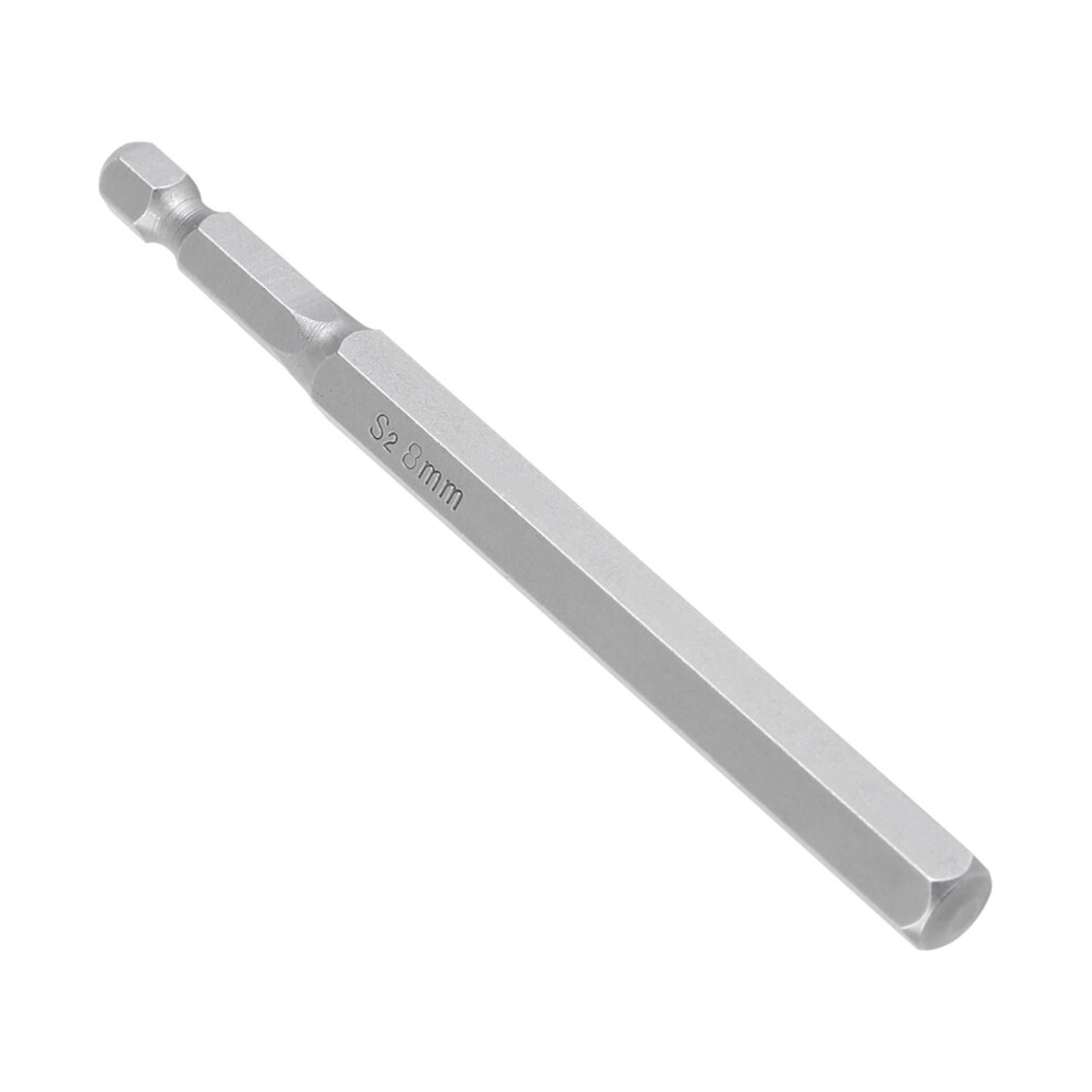 6Pcs 100Mm Magnetic Screwdriver Bit Set Hexagon Head Tool Bit With 1/4" Hex Shank 9431324408134