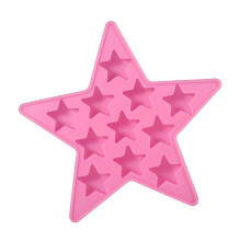 Five Star Shaped Cool Silicone Ice Cube Tray Freeze Mold Maker Tools for Club Bar Party (Pink)