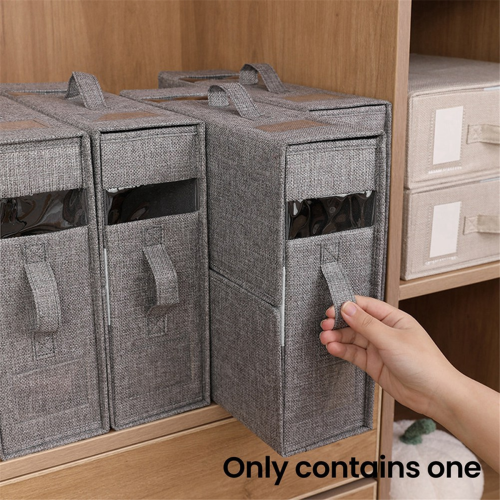 Bed Sheet Storage Box Clothing Sheet Organizer Wardrobe Gray 1