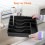 Silverware Organizer with Lid,Covered Utensil Tray Black 3