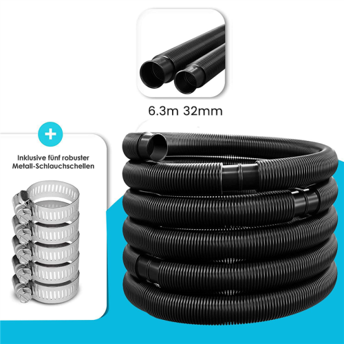 6. Swimming Pool Hose Diameter 32 Mm,Black 1