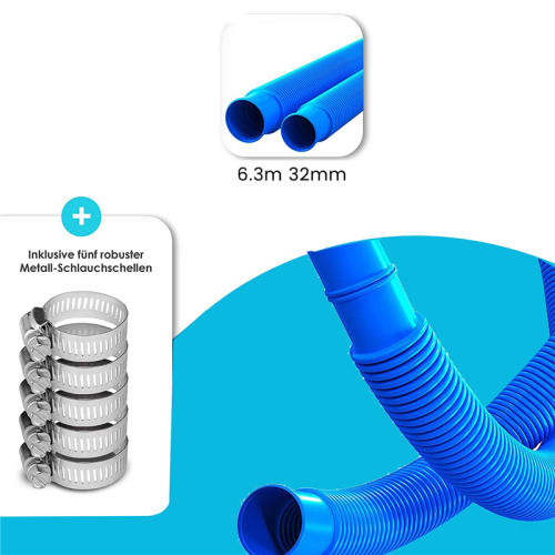 6. Swimming Pool Hose Diameter 32 Mm,Blue 1