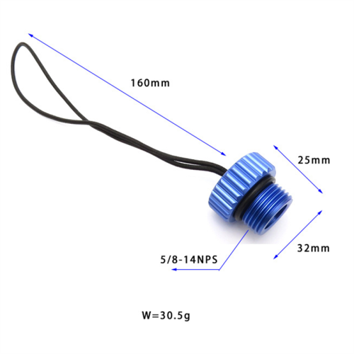 Scuba Diving DIN Tank Valve Threaded Cover 5/8-14NPS Dust Cap Blue 2