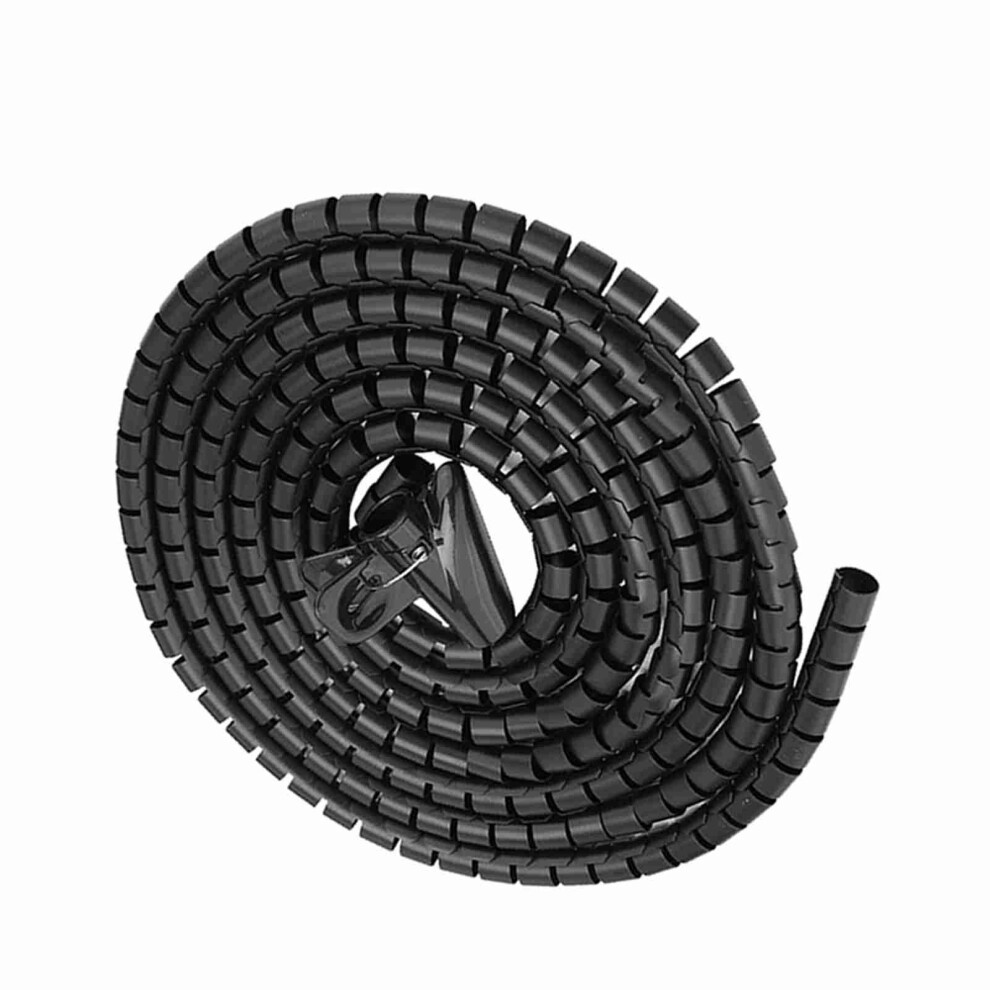 Flexible Spiral Tube Cable Organizer Wire Wrap Cord Protector Wire Storage Black 3.0M * 16Mm 4971324409298