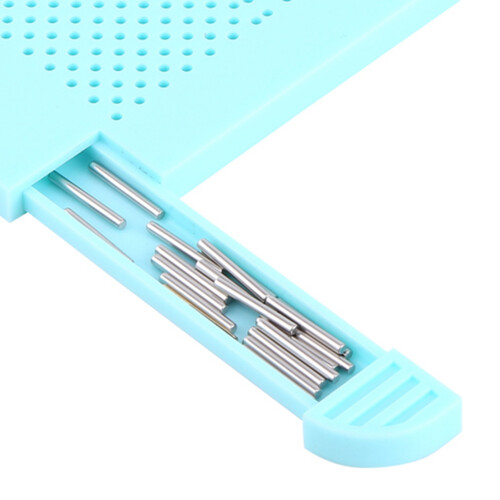 DIY Paper Craft Quilling Tool Roll Grid Quiller Guide With Pin Storage (Blue) 2