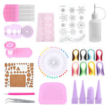 Quilling-Papierwerkzeug-Set mit 874 Stück Papierstreifen, Quilling-Stift, DIY-Handwerkzeuge