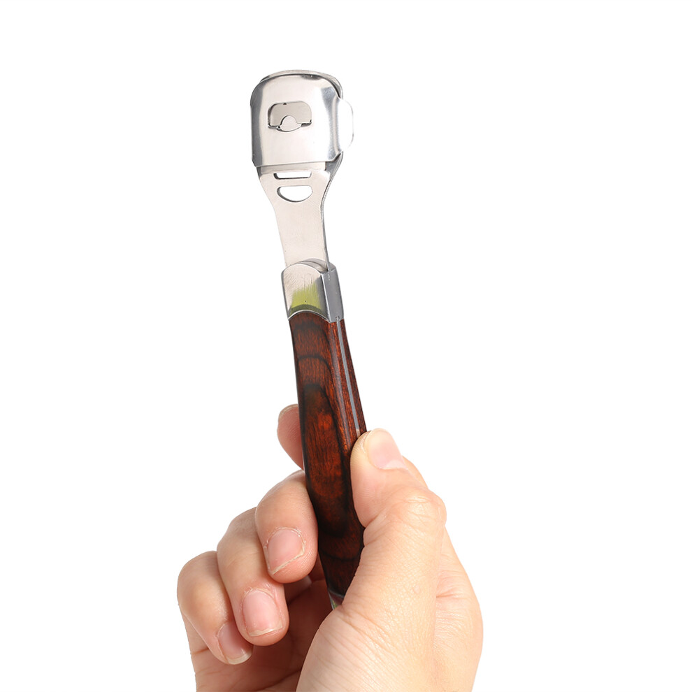 Multi function Wooden Handle Pedicure Tool Dead Skin Remover Foot Scraper (Foot Scraper)